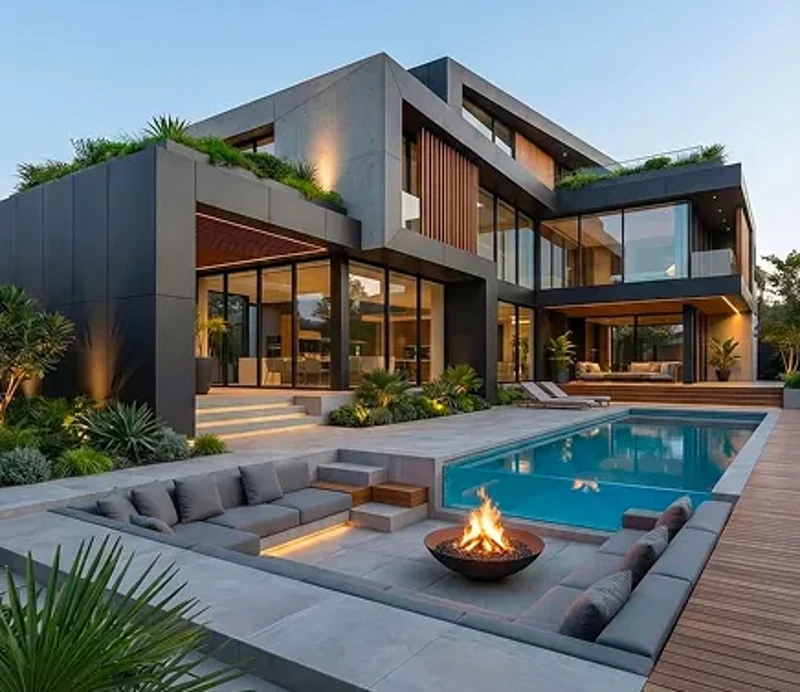 Thiết Kế Nhà Phố Khối Hộp Hiện Đại Tại Suối Chồn