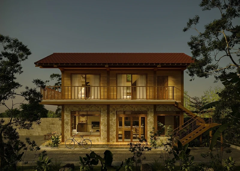 Nhà vườn 2 tầng